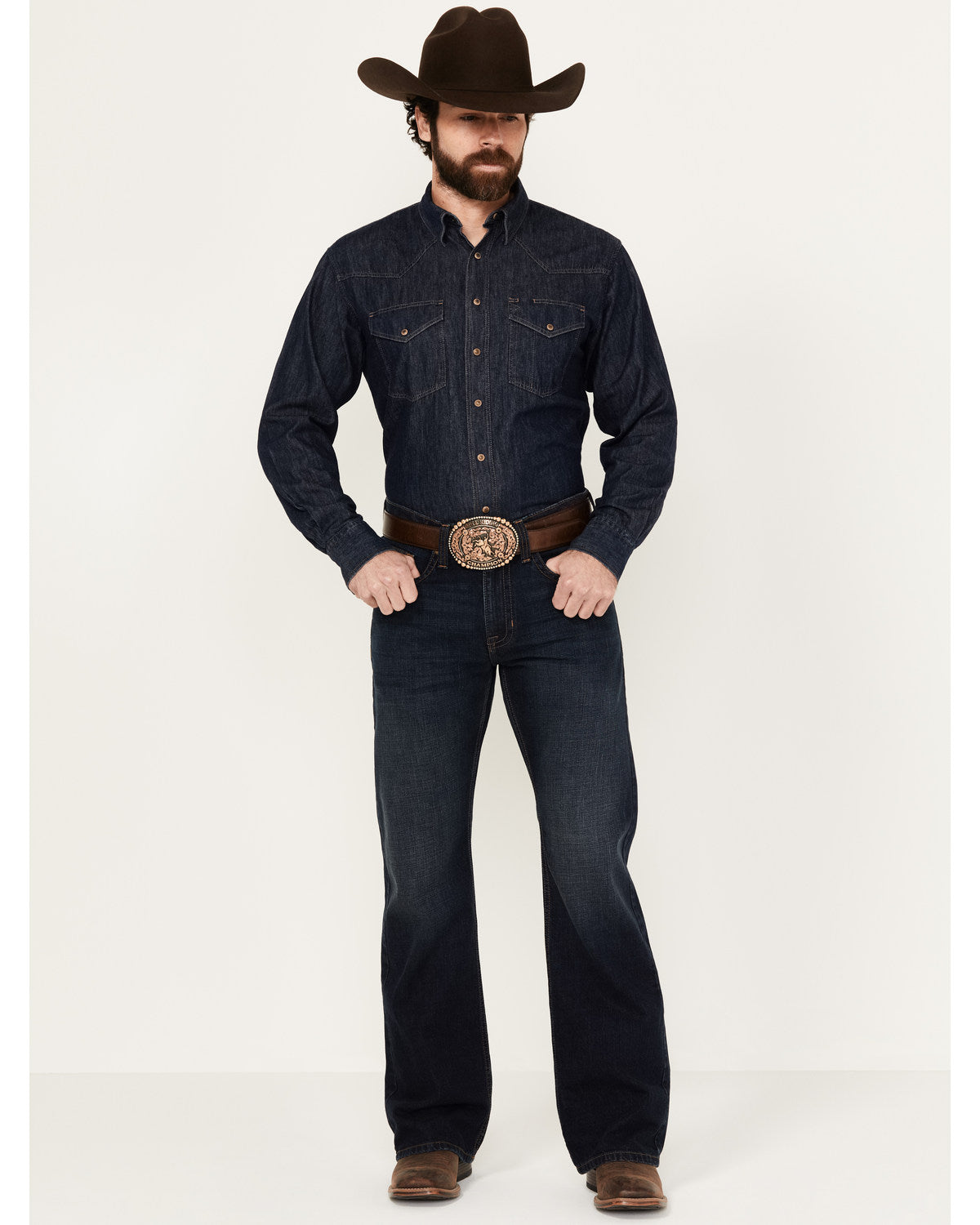 Cody James Men's Reiner Wash Duke Relaxed Bootcut Denim Jeans