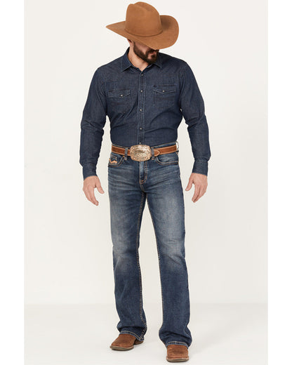 Cody James Men's Stonewall Wash Wyatt Slim Bootcut Stretch Denim Jeans