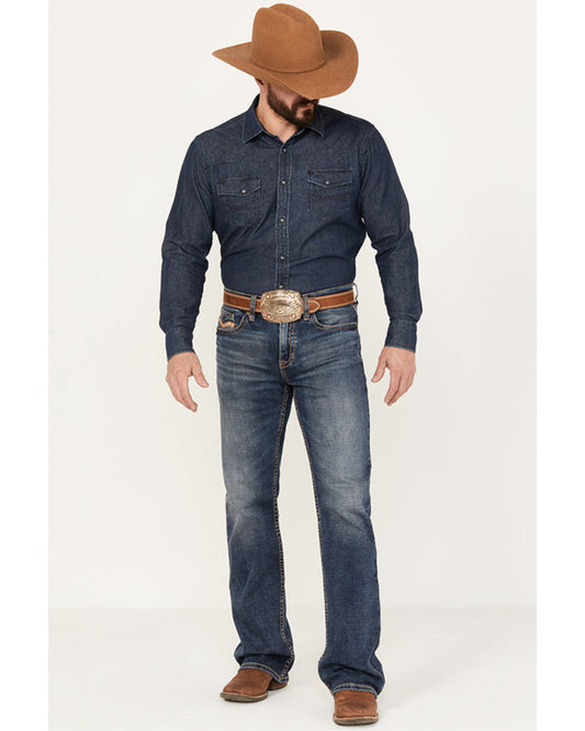 Cody James Men's Stonewall Wash Wyatt Slim Bootcut Stretch Denim Jeans
