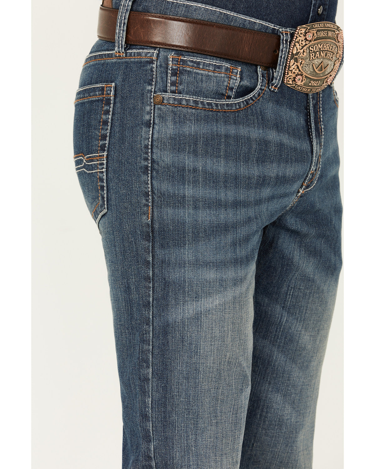 Cody James Men's Colton Wash Duke Relaxed Bootcut Stretch Denim Jeans