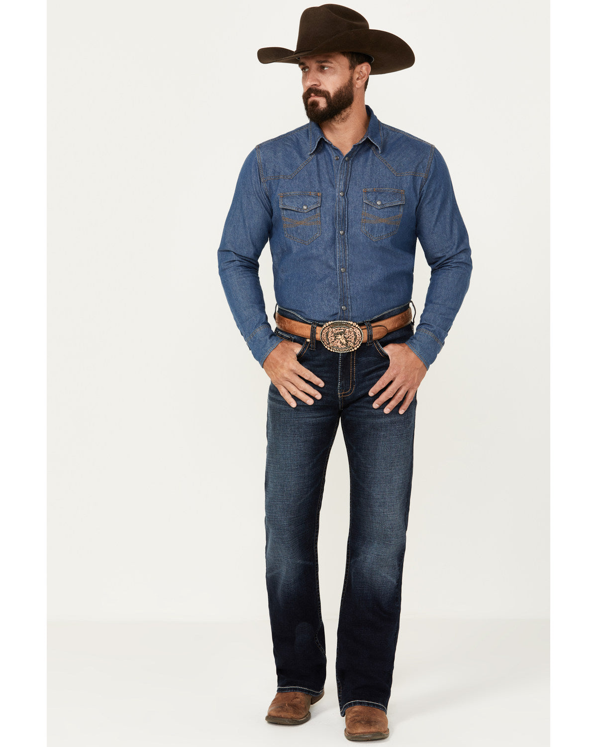 Cody James Men's Palomino Wash Duke Relaxed Bootcut Stretch Denim Jean