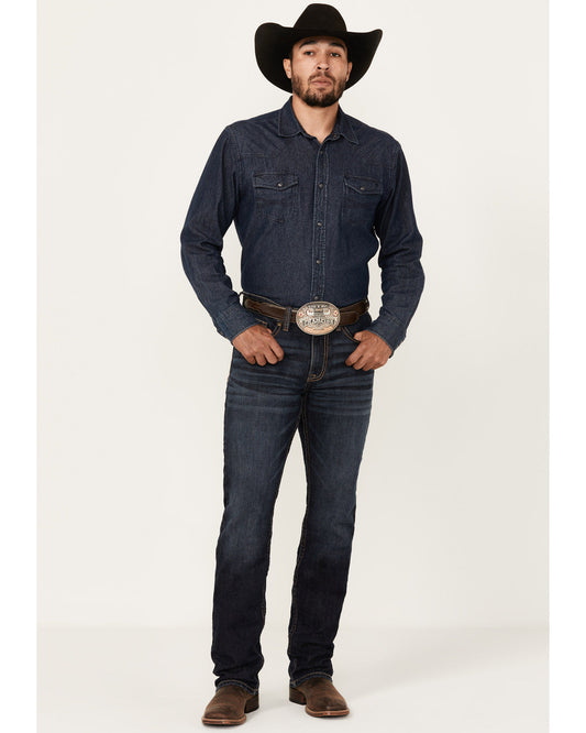 Cody James Men's Shadow Wash Jackson Slim Straight Stretch Denim Jeans
