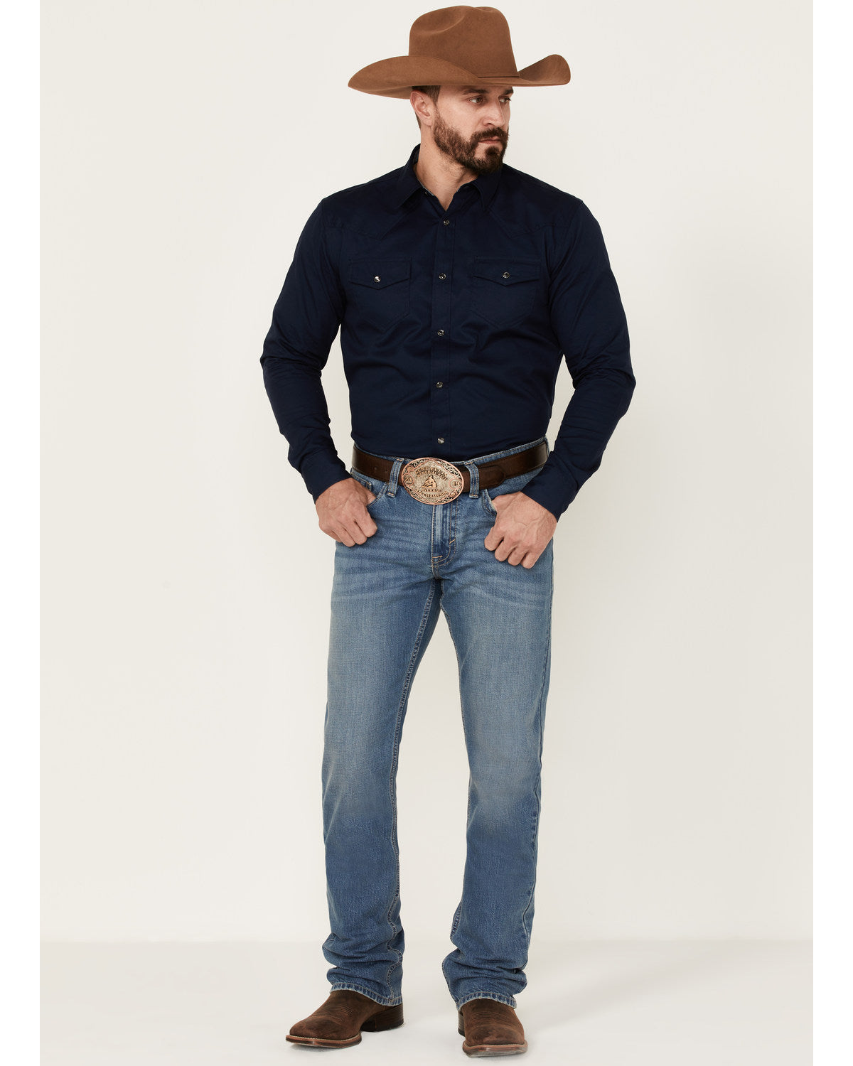 Cody James Men's Roughstock Wash Jackson Slim Straight Rigid Denim Jea