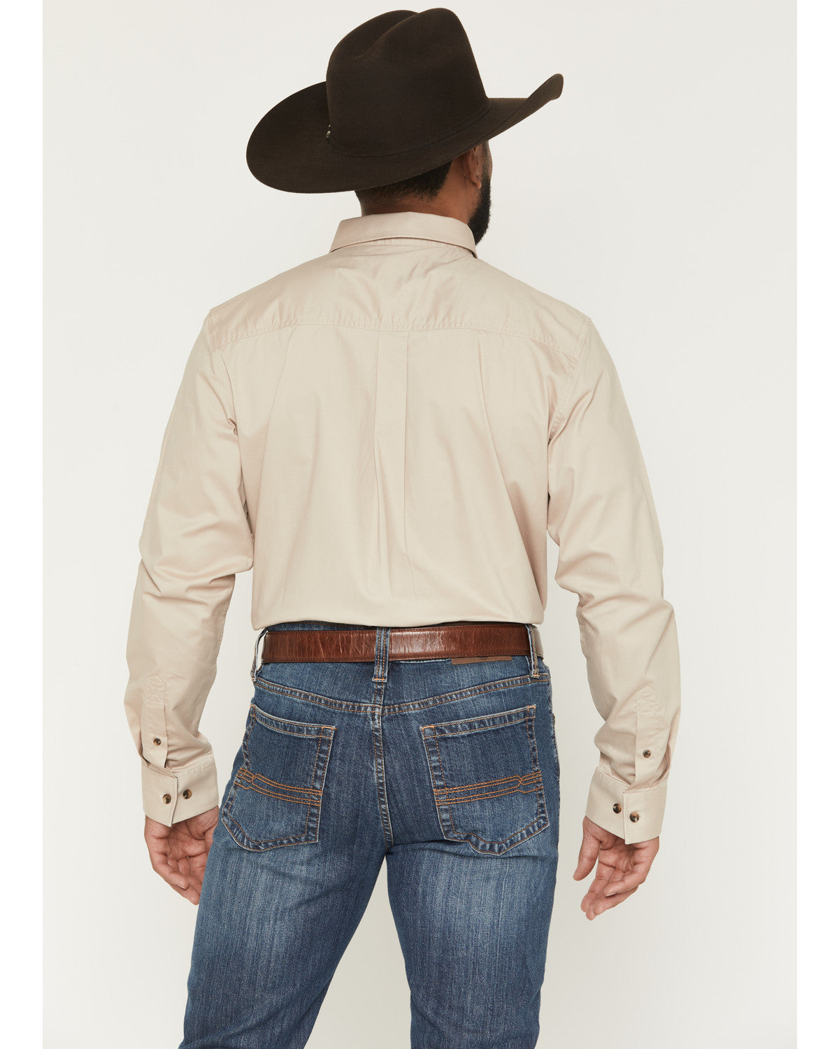 Cody James Men's Basic Solid Long Sleeve Button-Down Stretch Western S