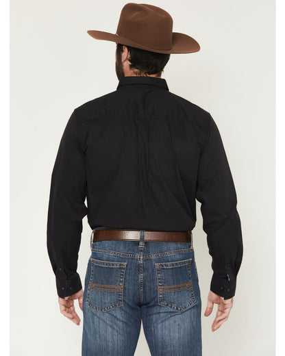Cody James Men's Basic Solid Long Sleeve Button-Down Stretch Western S