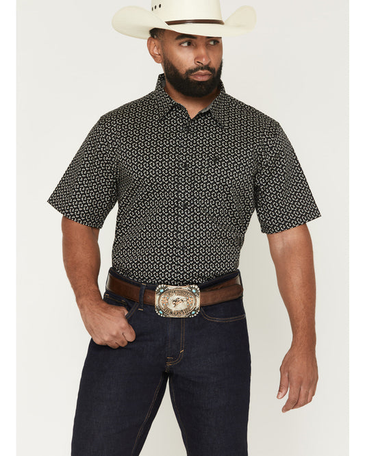 Cody James Men's Shiloh Micro Floral Print Short Sleeve Button-Down St