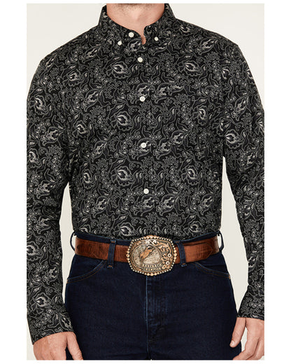 Cody James Men's Parker Paisley Print Long Sleeve Button-Down Stretch