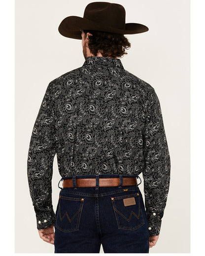 Cody James Men's Parker Paisley Print Long Sleeve Button-Down Stretch