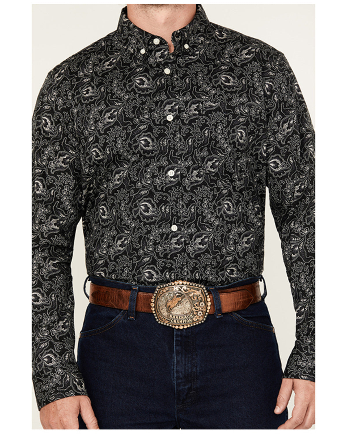 Cody James Men's Parker Paisley Print Long Sleeve Button-Down Stretch