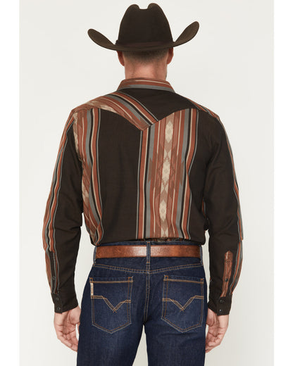 Cody James Men's Desert Trail Southwestern Stripe Print Long Sleeve Sn