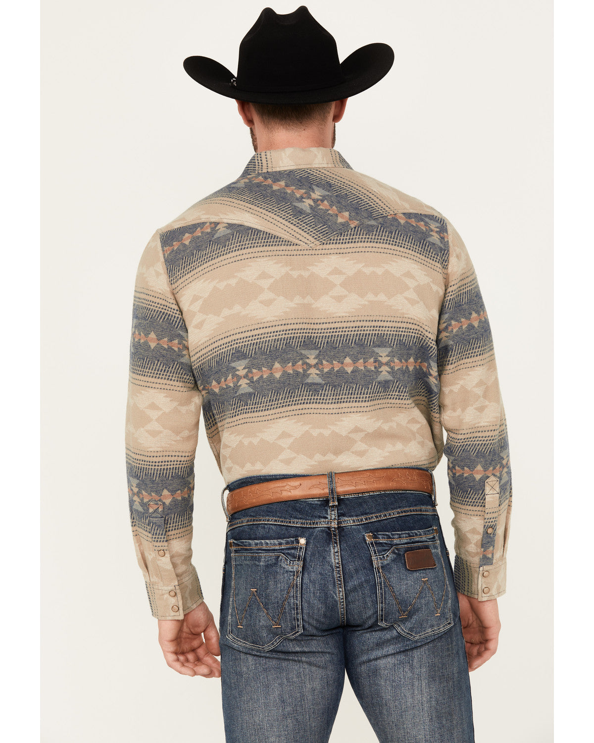 Cody James Men's Arrow Bear Southwestern Print Long Sleeve Snap Wester