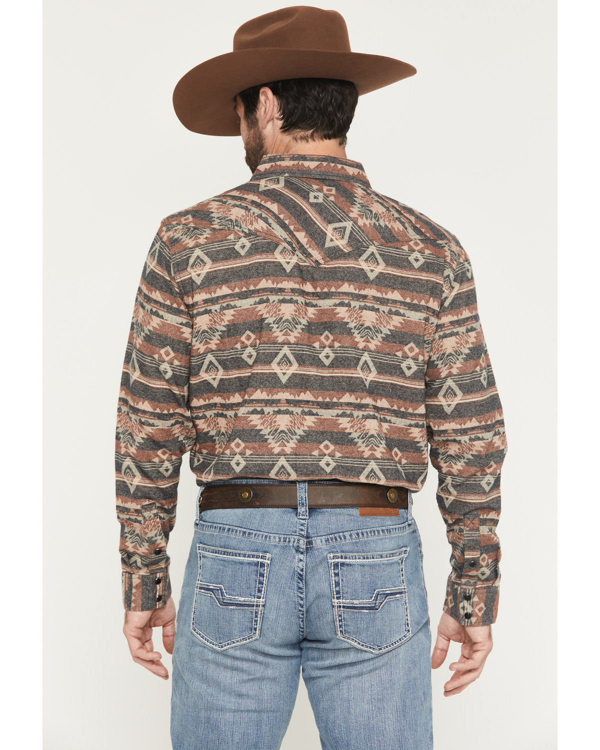 Cody James Men's Ironwood Southwestern Long Sleeve Snap Flannel Shirt