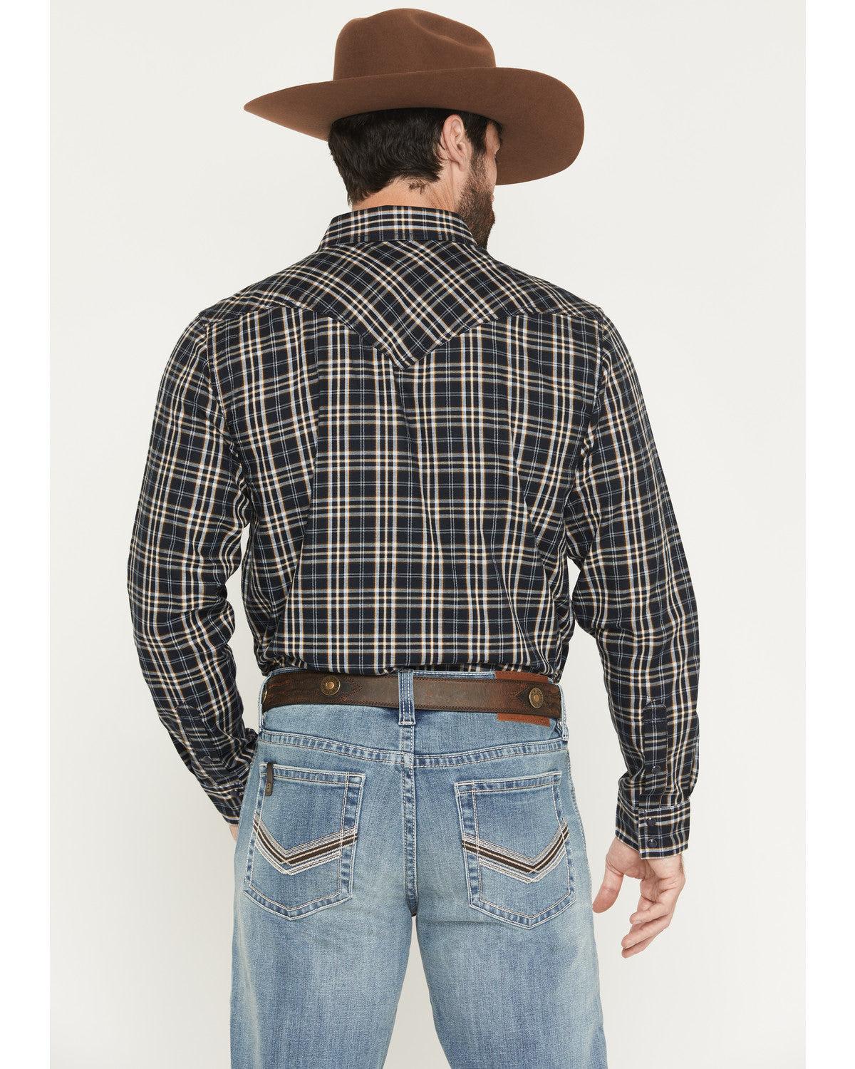 Cody James Men's Warriors Way Plaid Print Long Sleeve Snap Western Shi