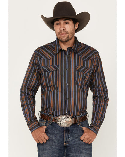 Cody James Men's Finals Day Striped Long Sleeve Western Snap Shirt