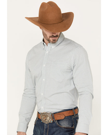 Cody James Men's Hoof Plaid Print Long Sleeve Button-Down Western Shir