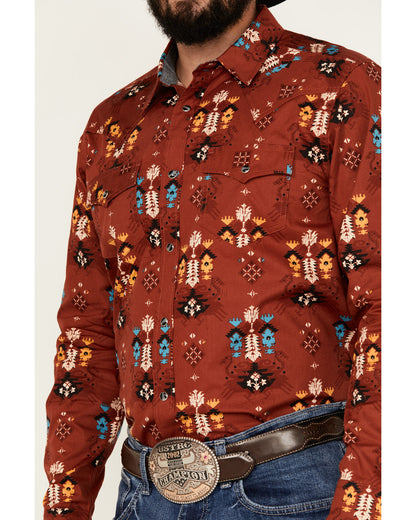Cody James Men's Firewater Southwestern Print Long Sleeve Snap Western
