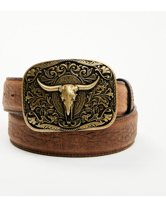 Cody James Men's Long Horn Buckle Belt