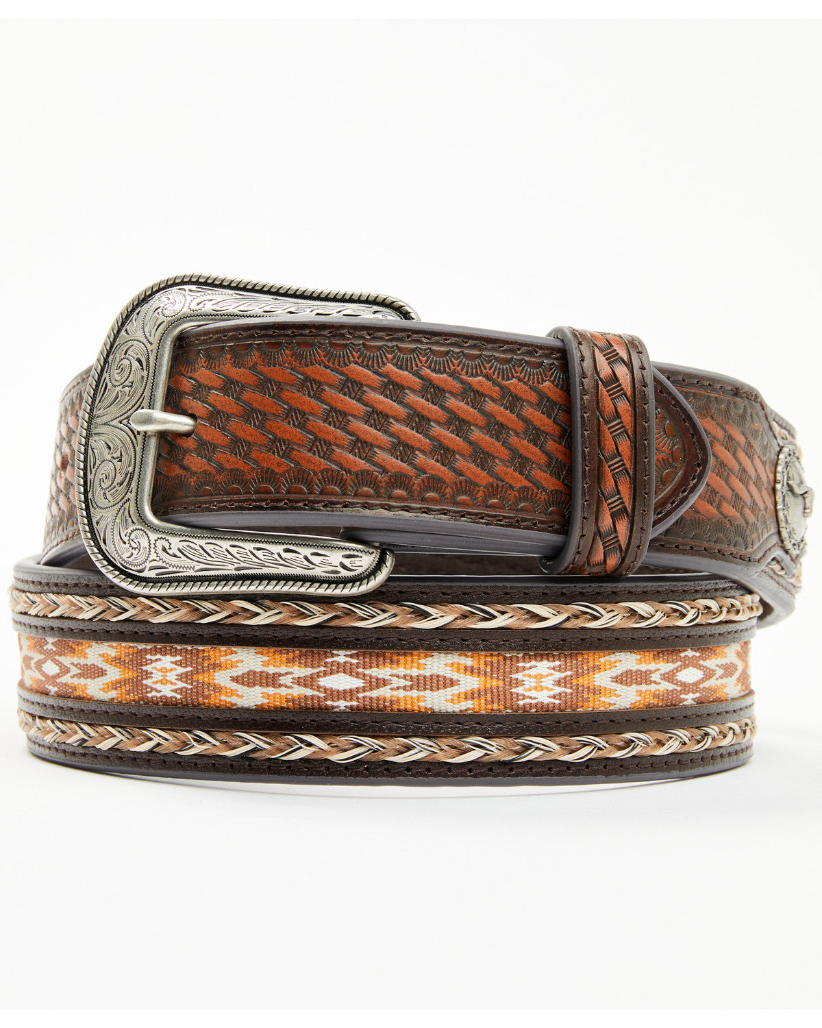 Cody James Men's Atwood Southwestern Inlay Belt