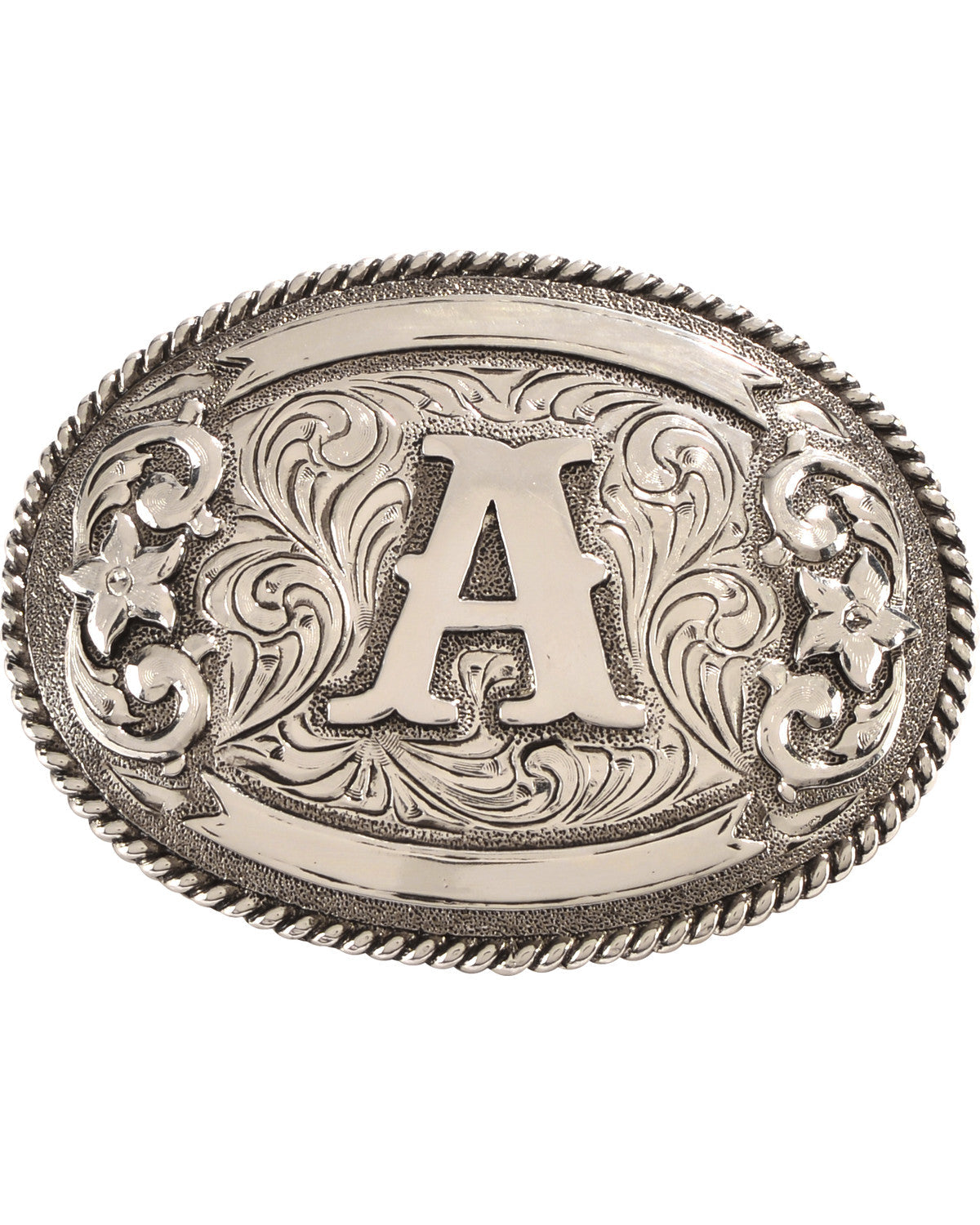 Cody James Oval Letter A Initial Belt Buckle