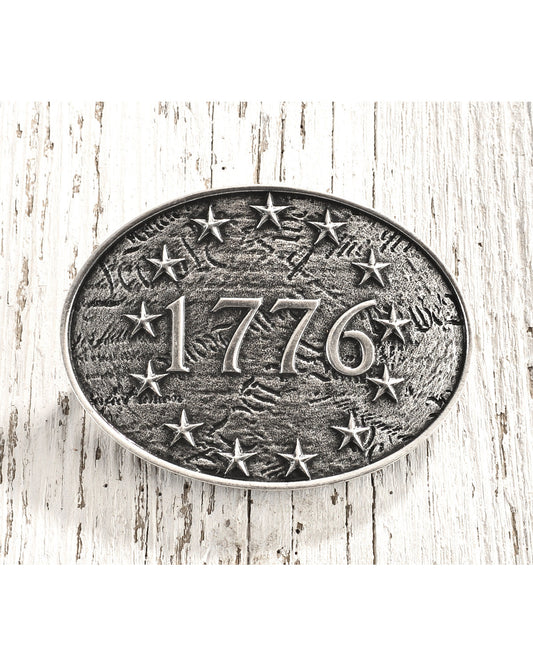 Cody James Men's Antique Silver 1776 Belt Buckle