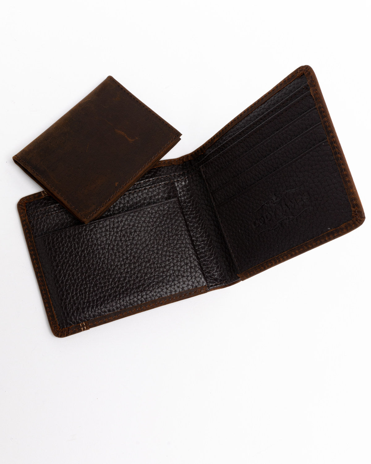 Cody James Men's Boot Stitch Bi-Fold Leather Wallet