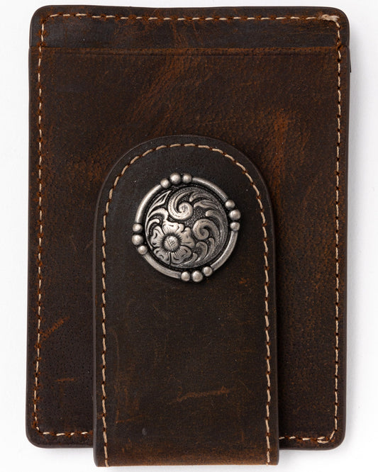 Cody James Men's Boot Stitch Money Clip Leather Wallet