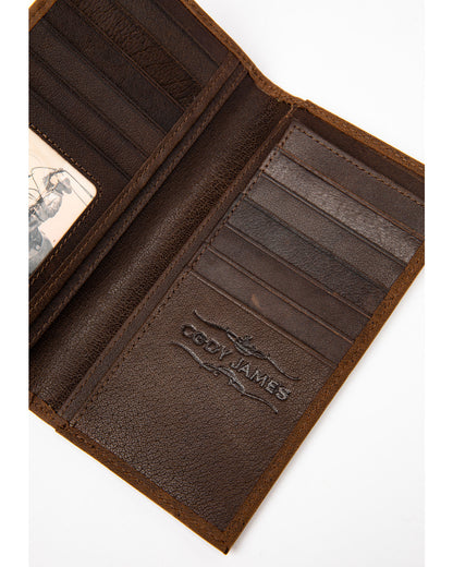 Cody James Men's Americana Leather Checkbook Wallet