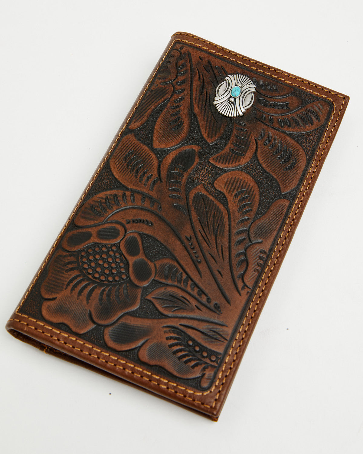 Cody James Men's Prescott Tooled Leather Concho Bifold Rodeo Wallet