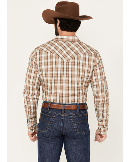 Cody James Men's Buck Off Plaid Print Long Sleeve Snap Western Shirt