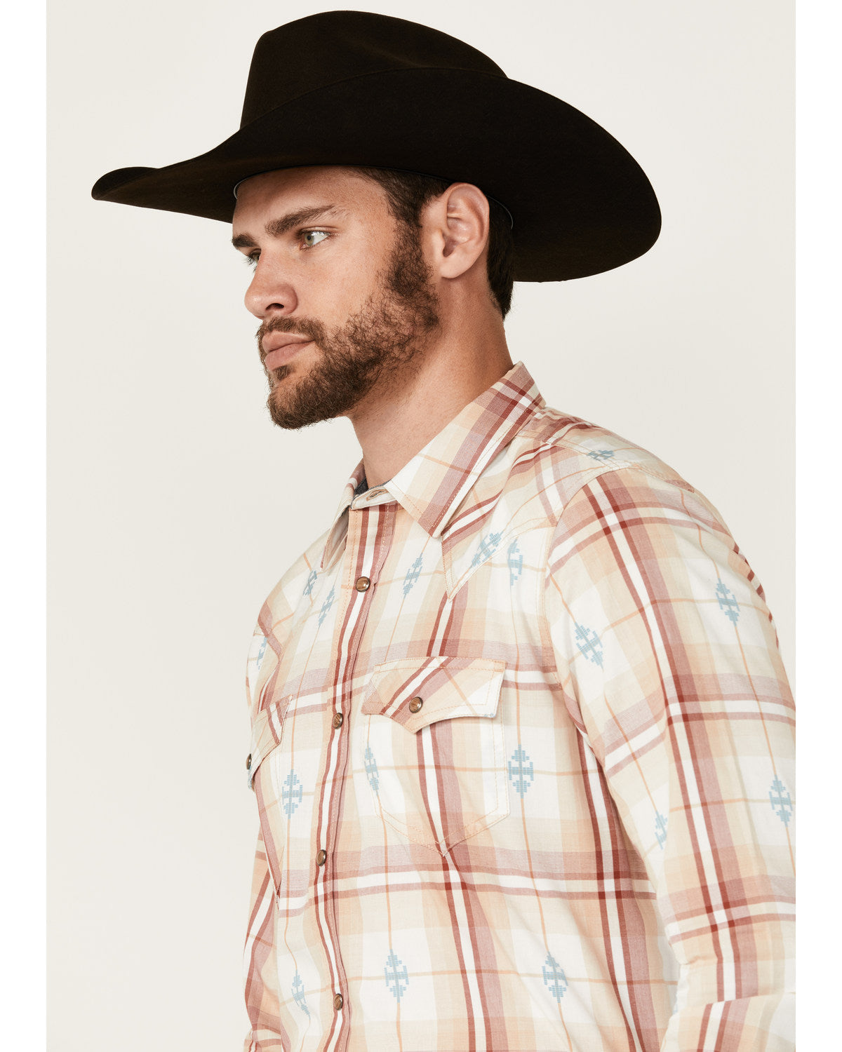 Cody James Men's Samba Plaid Print Long Sleeve Snap Western Shirt