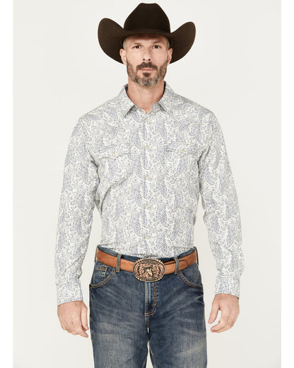 Cody James Men's Dagget Paisley Print Long Sleeve Snap Western Shirt -
