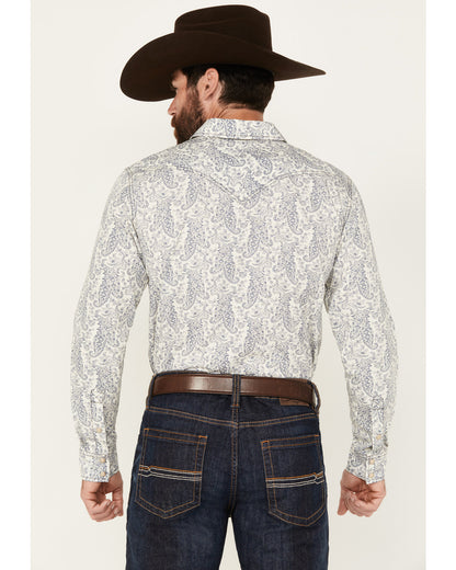 Cody James Men's Dagget Paisley Print Long Sleeve Snap Western Shirt -