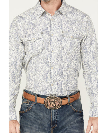 Cody James Men's Dagget Paisley Print Long Sleeve Snap Western Shirt