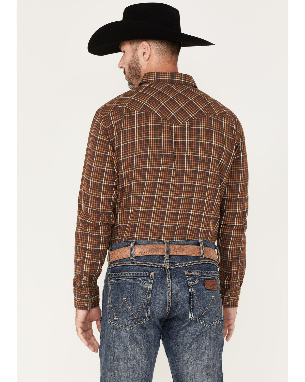 Cody James Men's Rusty Nail Plaid Print Long Sleeve Snap Western Flann