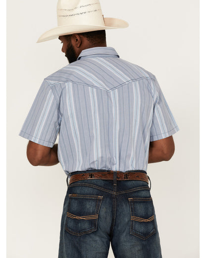 Cody James Men's Springs Vertical Stripe Short Sleeve Snap Western Shi