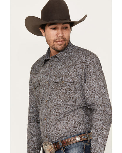 Cody James Men's Down Range Medallion Print Long Sleeve Western Snap S