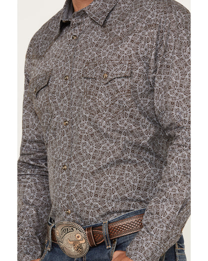 Cody James Men's Down Range Medallion Print Long Sleeve Western Snap S