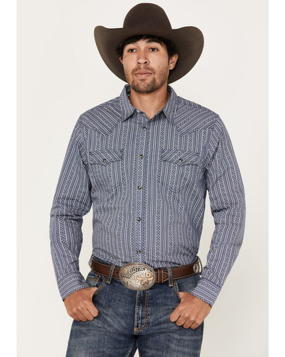Cody James Men's Born N Raised Striped Long Sleeve Snap Western Shirt