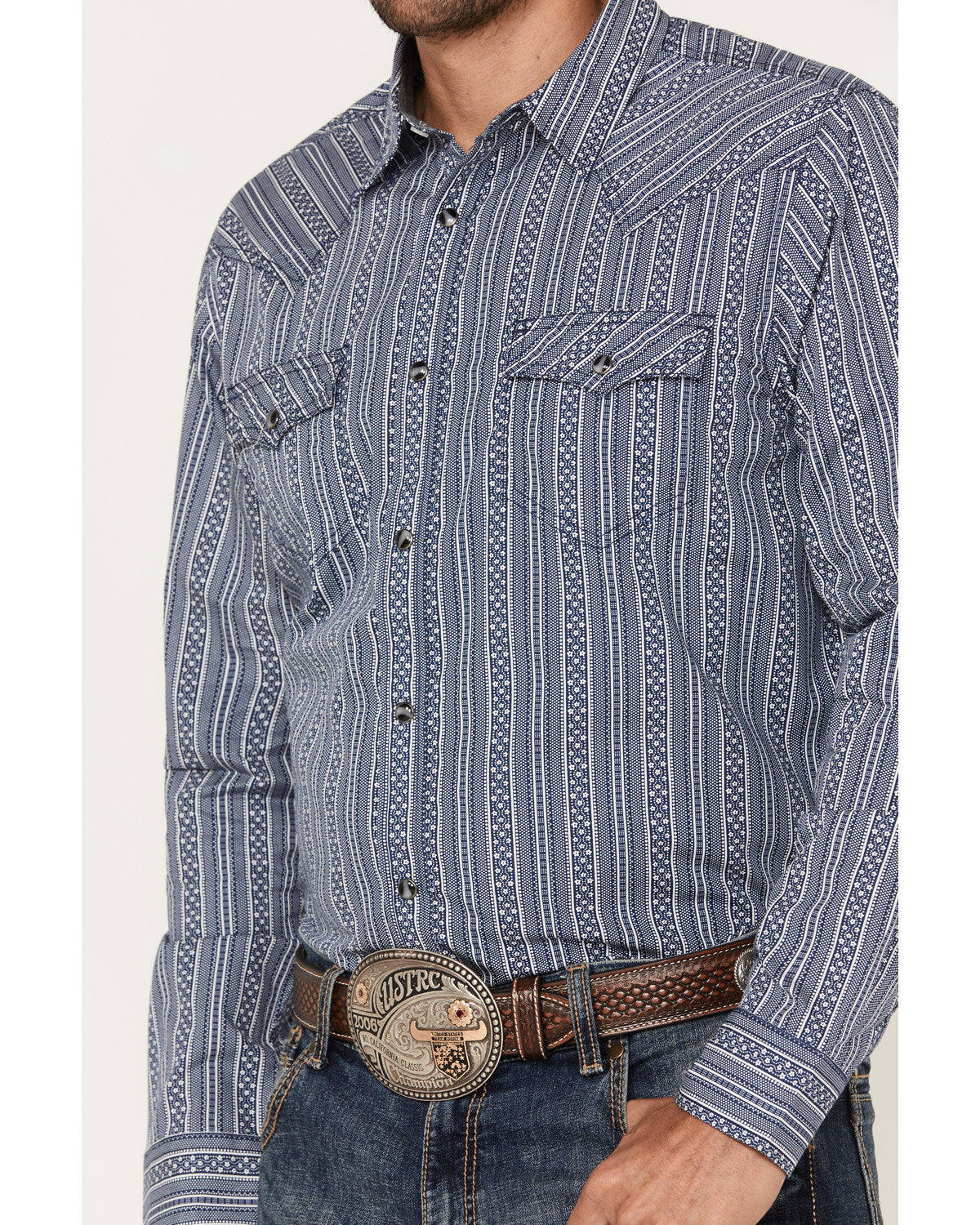 Cody James Men's Born N Raised Striped Long Sleeve Snap Western Shirt