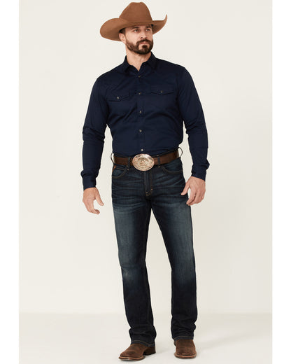 Cody James Men's Solid Treadstone Long Sleeve Pearl Snap Western Shirt