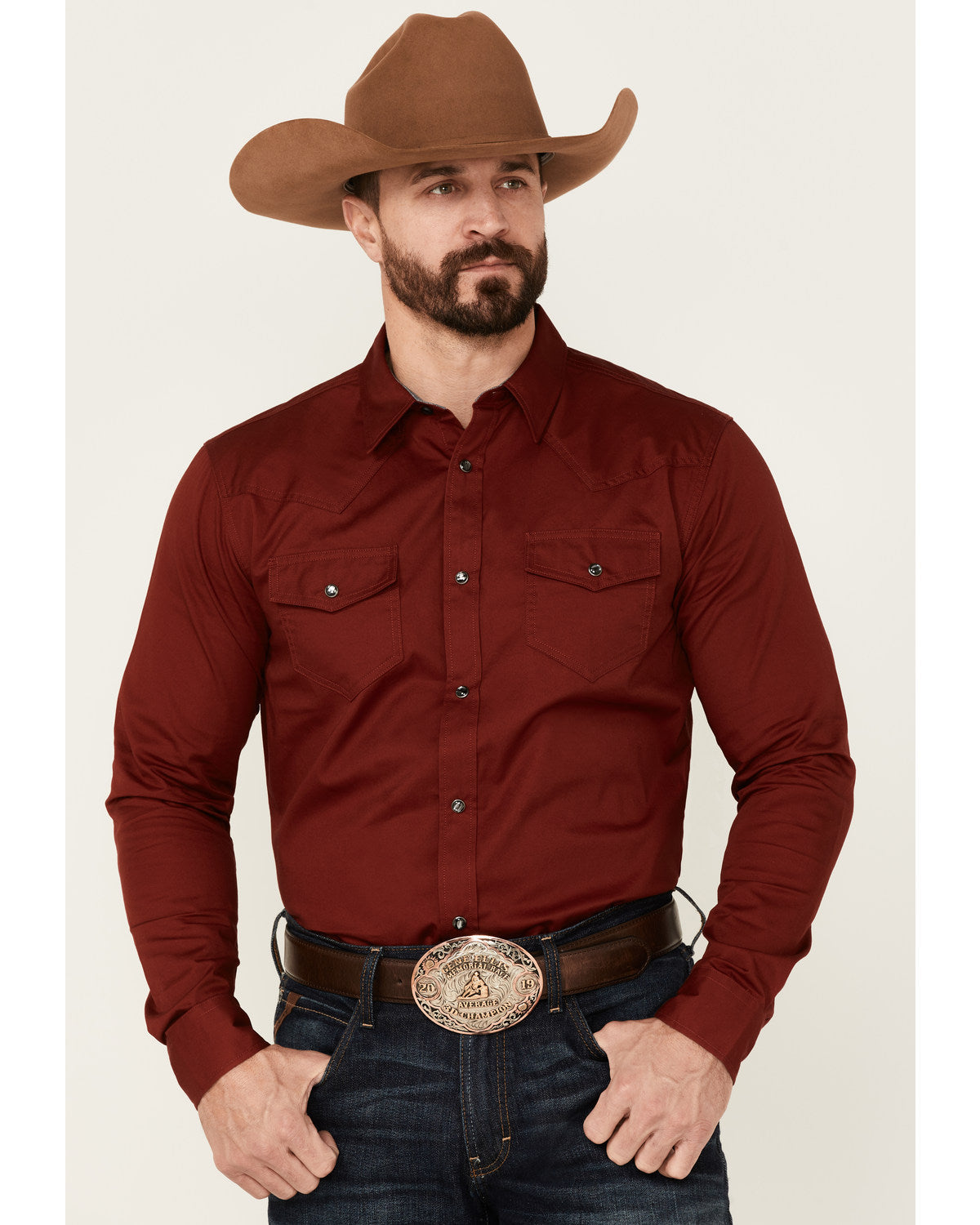 Cody James Men's Solid Treadstone Long Sleeve Pearl Snap Western Shirt