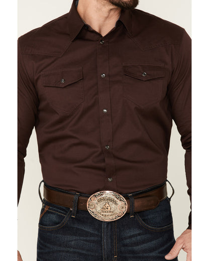 Cody James Men's Solid Treadstone Long Sleeve Pearl Snap Western Shirt