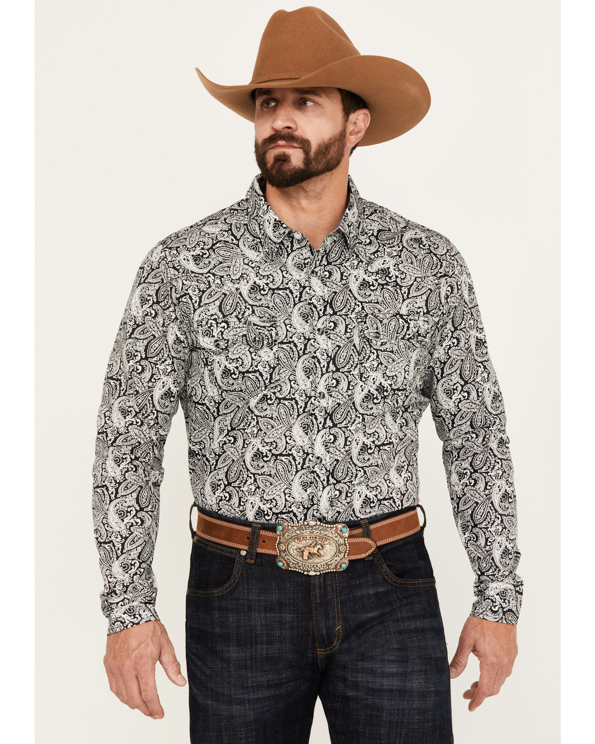 Cody James Men's Mamba Paisley Print Long Sleeve Western Snap Shirt