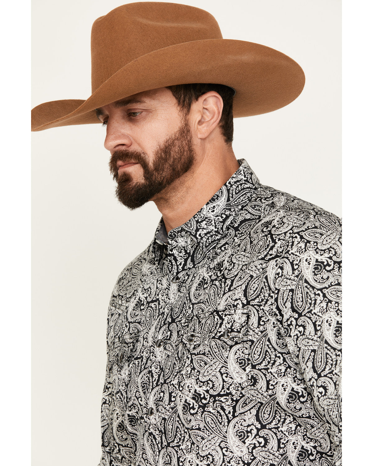 Cody James Men's Mamba Paisley Print Long Sleeve Western Snap Shirt