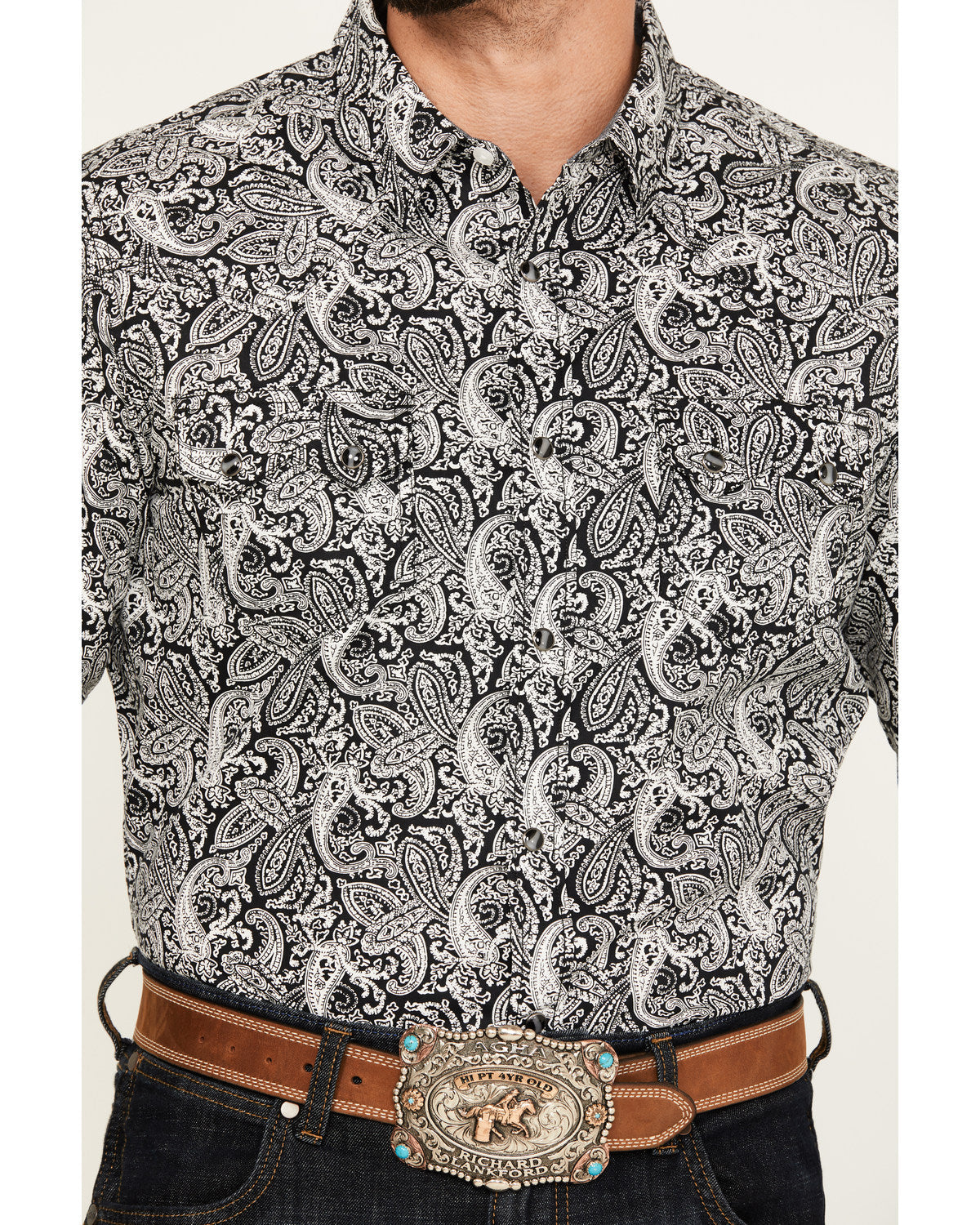 Cody James Men's Mamba Paisley Print Long Sleeve Western Snap Shirt
