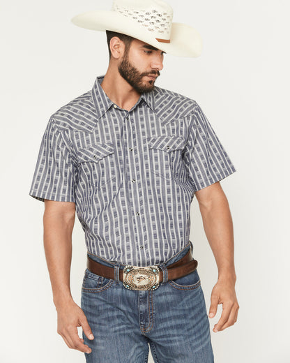 Cody James Men's Barrel Racer Southwestern Striped Print Long Sleeve S
