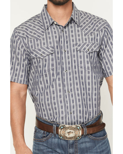 Cody James Men's Barrel Racer Southwestern Striped Print Long Sleeve S