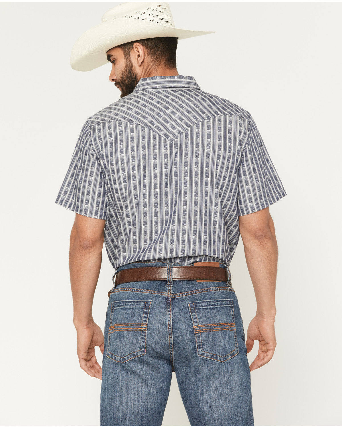 Cody James Men's Barrel Racer Southwestern Striped Print Long Sleeve S