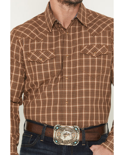 Cody James Men's Iron Oak Ranch Plaid Print Long Sleeve Snap Western S