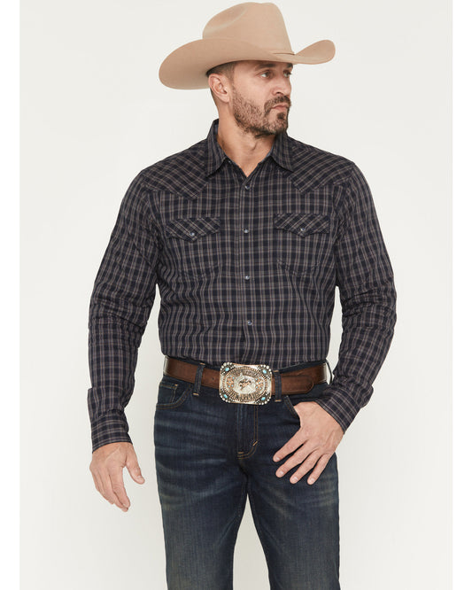 Cody James Men's Redstone Ranch Plaid Print Long Sleeve Snap Western S